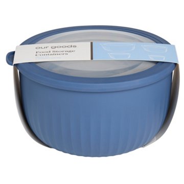 our goods Round Food Containers Set - Blue, 4 pk