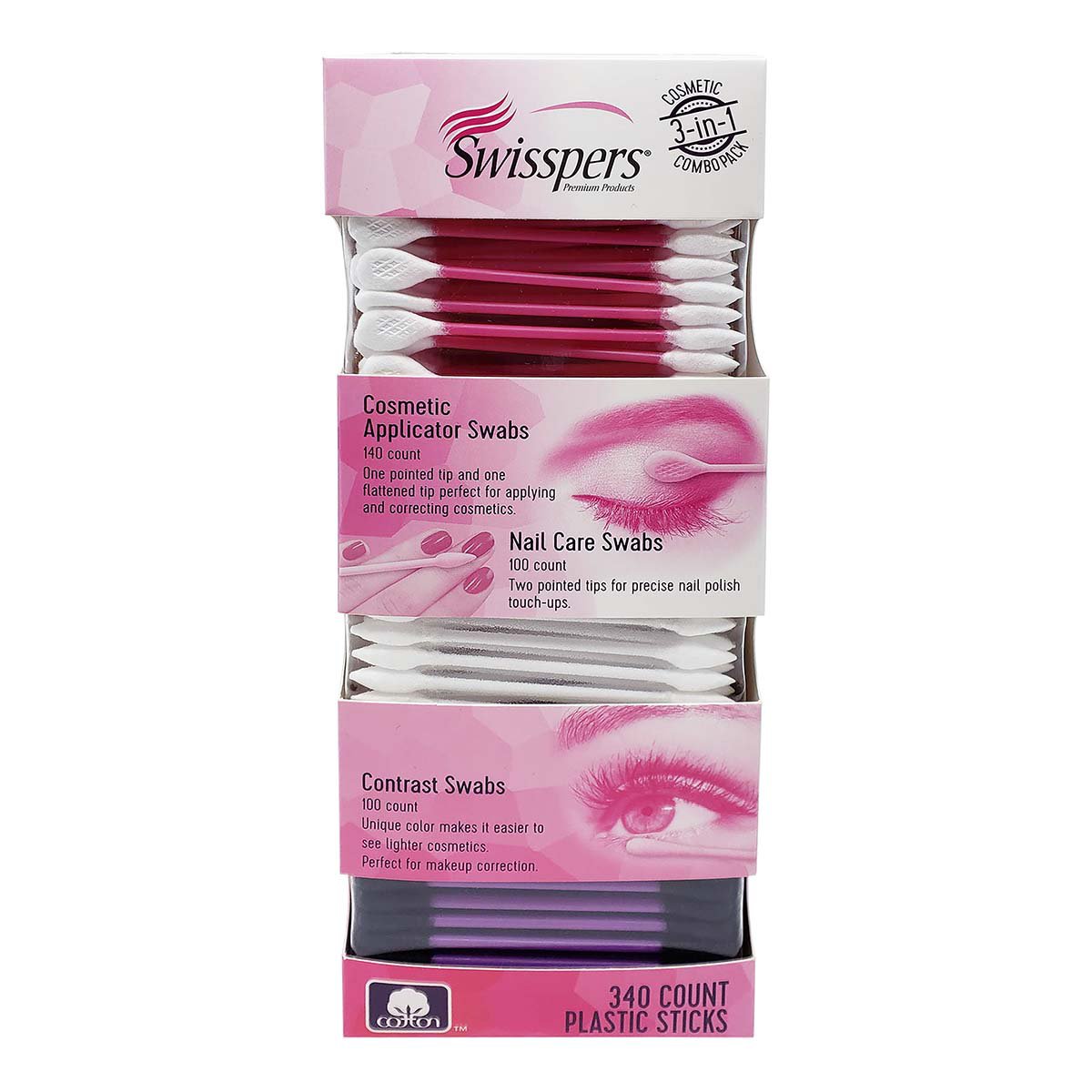 Swisspers Cosmetic Applicator Swabs Shop Cotton balls & swabs at HEB