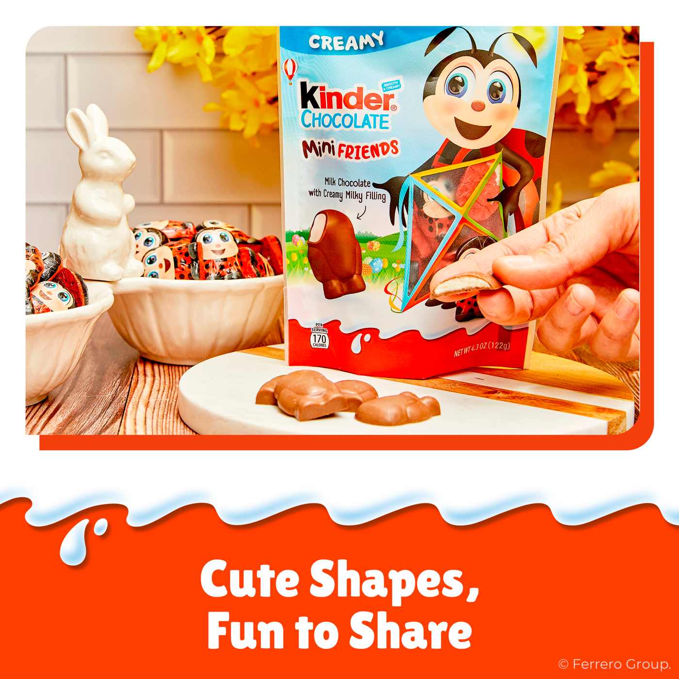 Kinder Creamy Chocolate Mini Friends Easter Candy; image 4 of 5