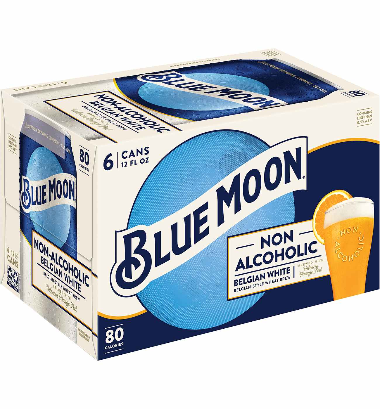 Blue Moon Non-Alcoholic Belgian White 12 oz Cans; image 2 of 2