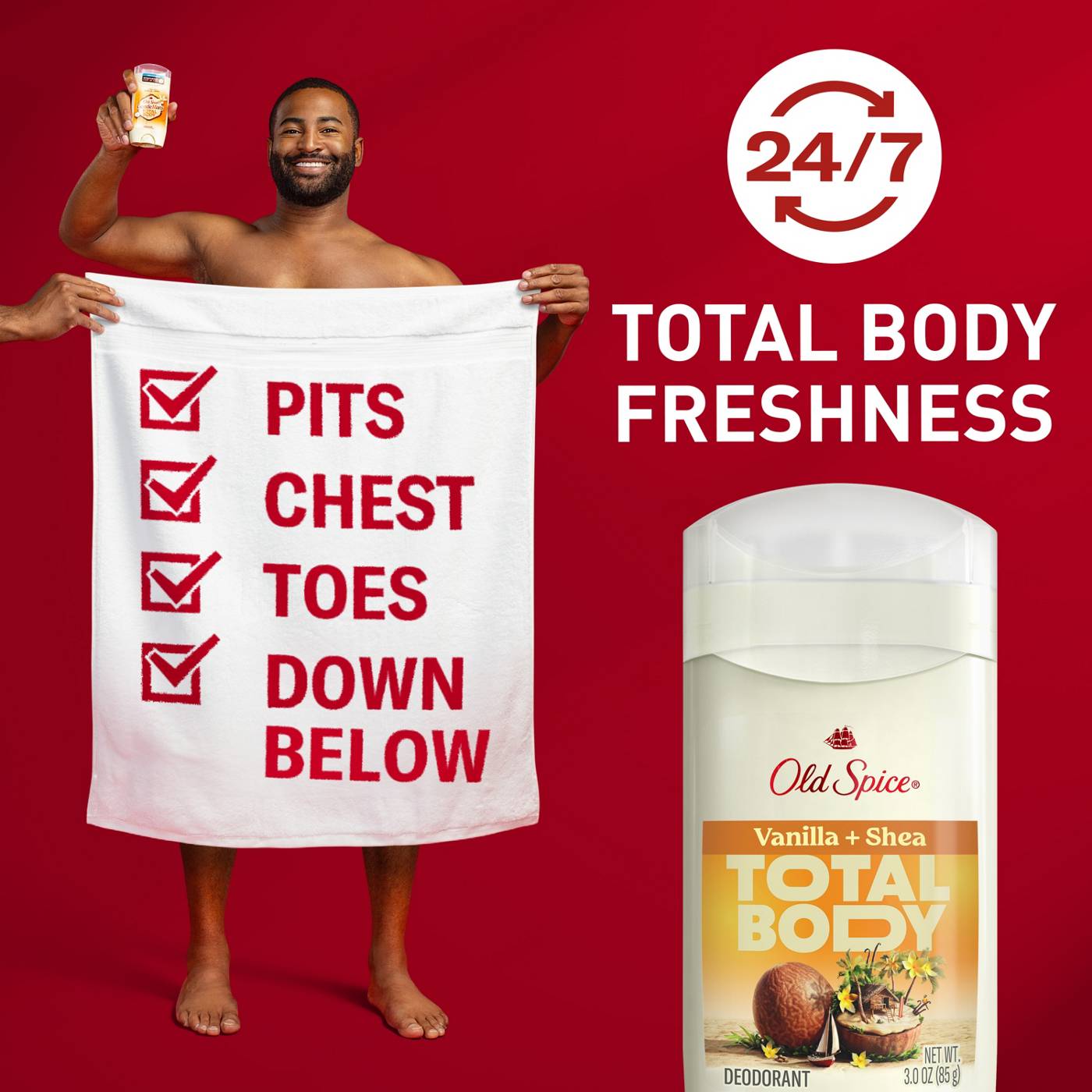 Old Spice Gentleman's Total Body Deodorant - Vanilla + Shea Butter; image 4 of 10