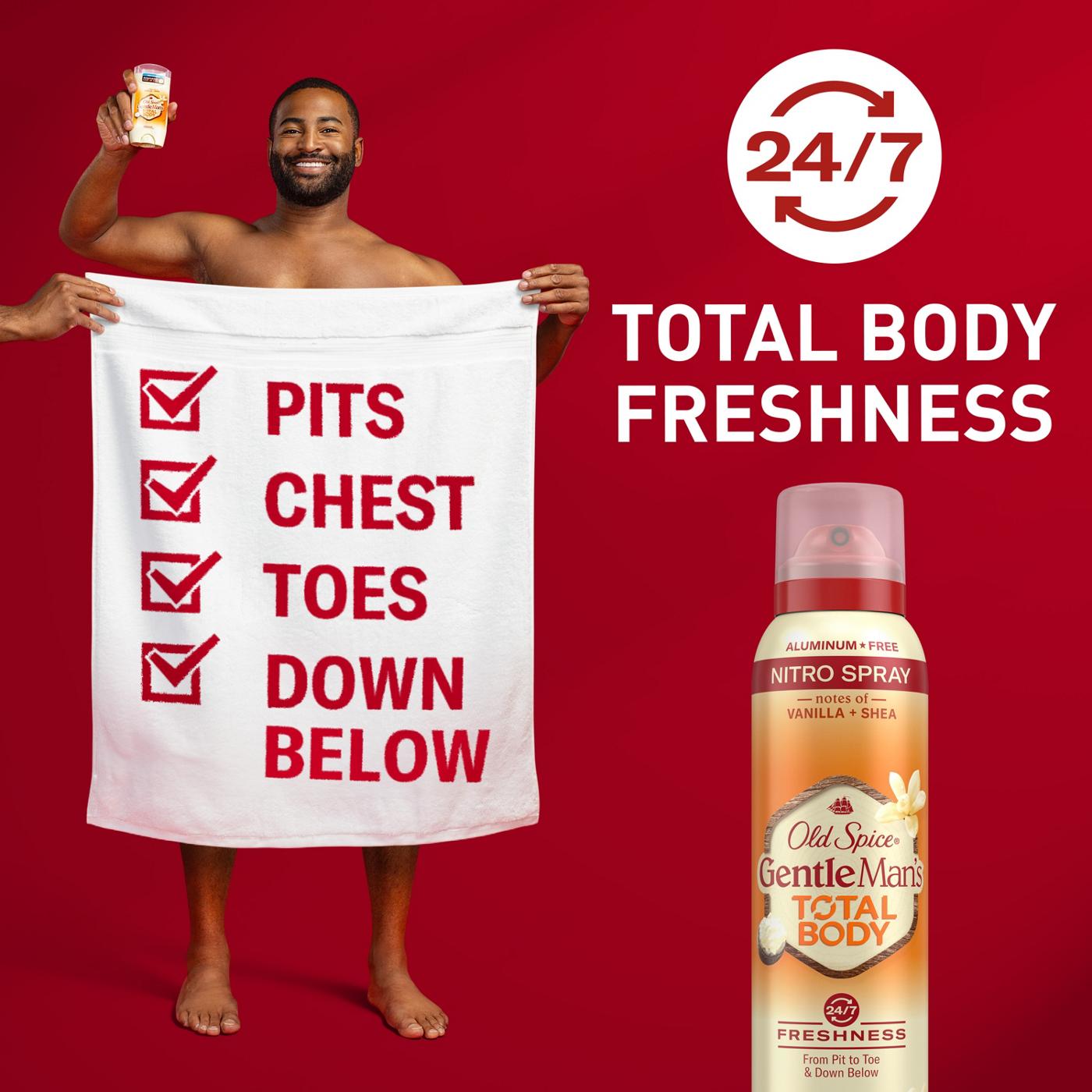 Old Spice Gentleman's Total Body Deodorant Spray - Vanilla + Shea; image 4 of 10