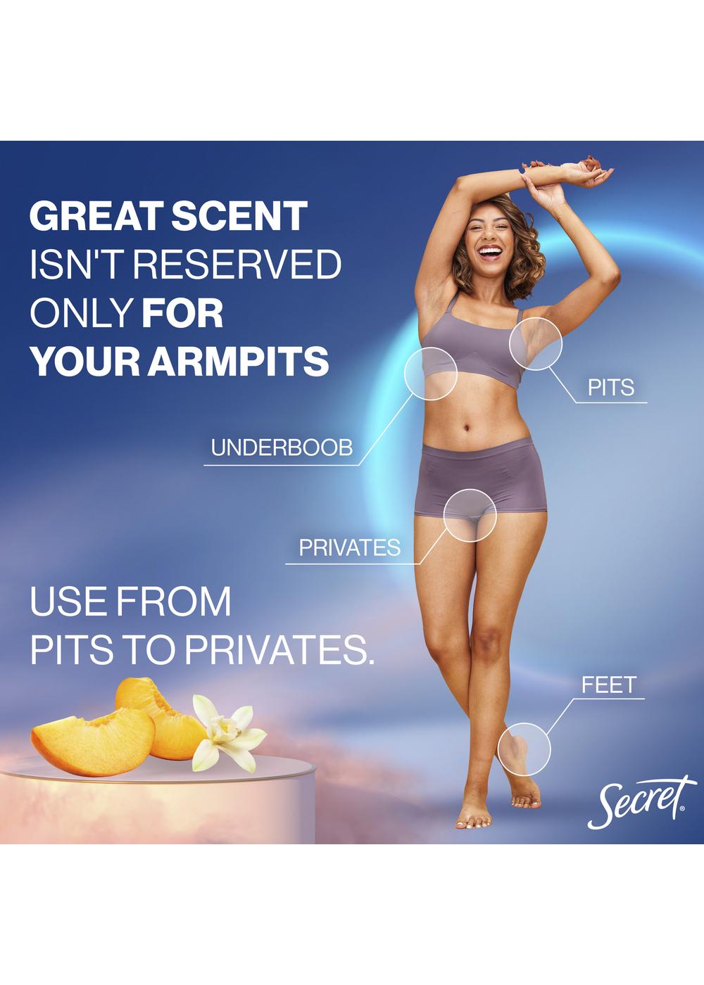 Secret Whole Body Aluminum Free Deodorant Invisible Cream - Peach & Vanilla; image 6 of 12