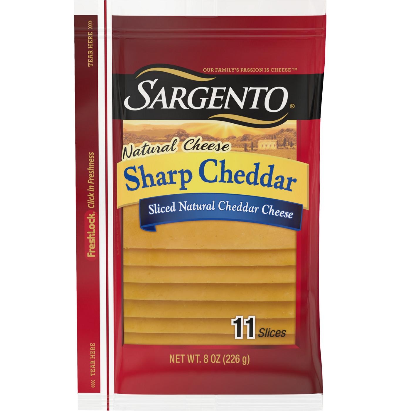 SARGENTO Sharp Cheddar Sliced Cheese; image 1 of 2