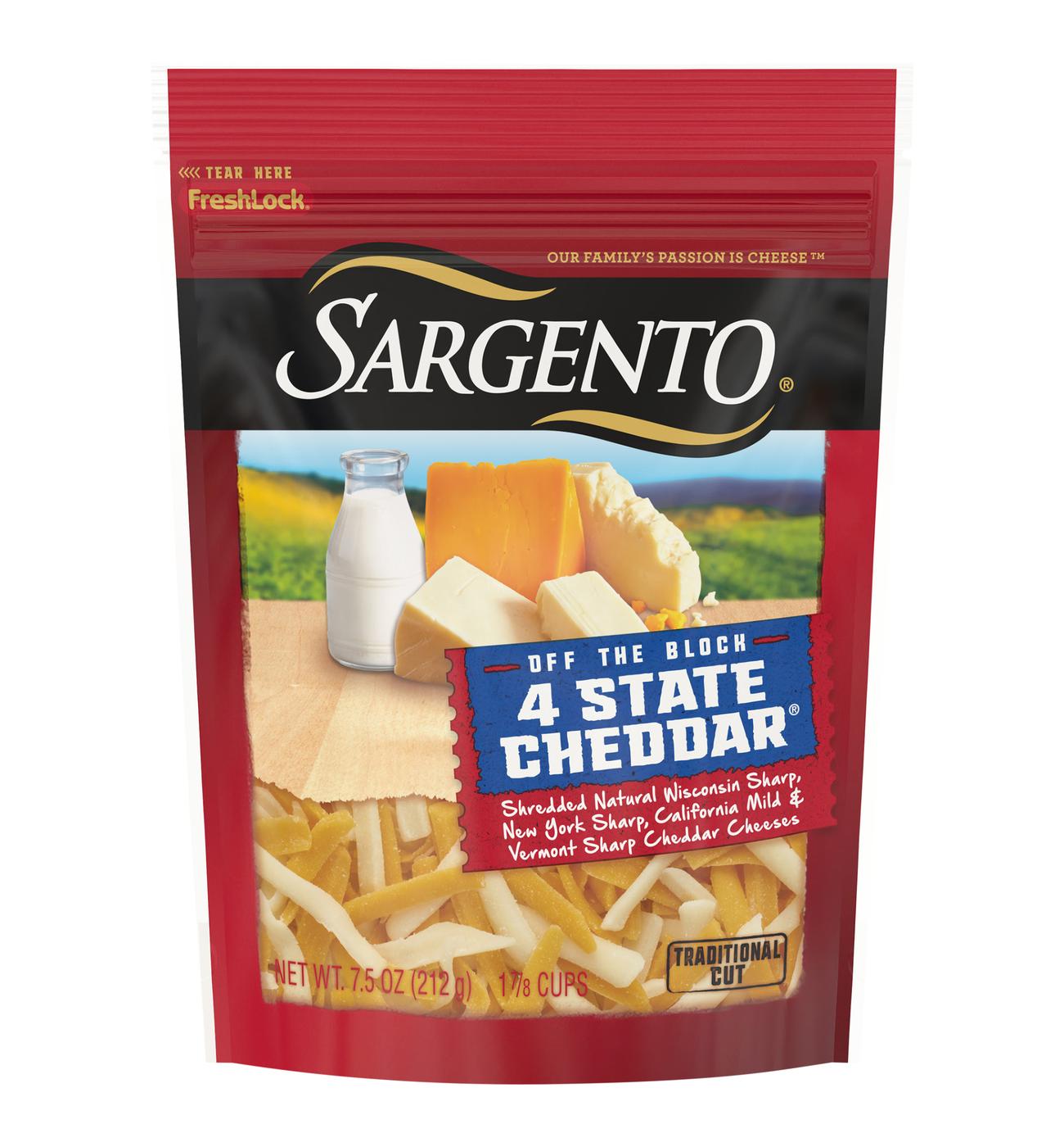 SARGENTO 4 State Cheddar Shredded Cheese Blend; image 1 of 2