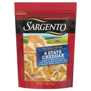 SARGENTO 4 State Cheddar Shredded Cheese Blend