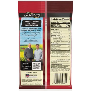 Sargento Smokehouse Low Moisture Part-Skim Mozzarella String Cheese, 12 ct
