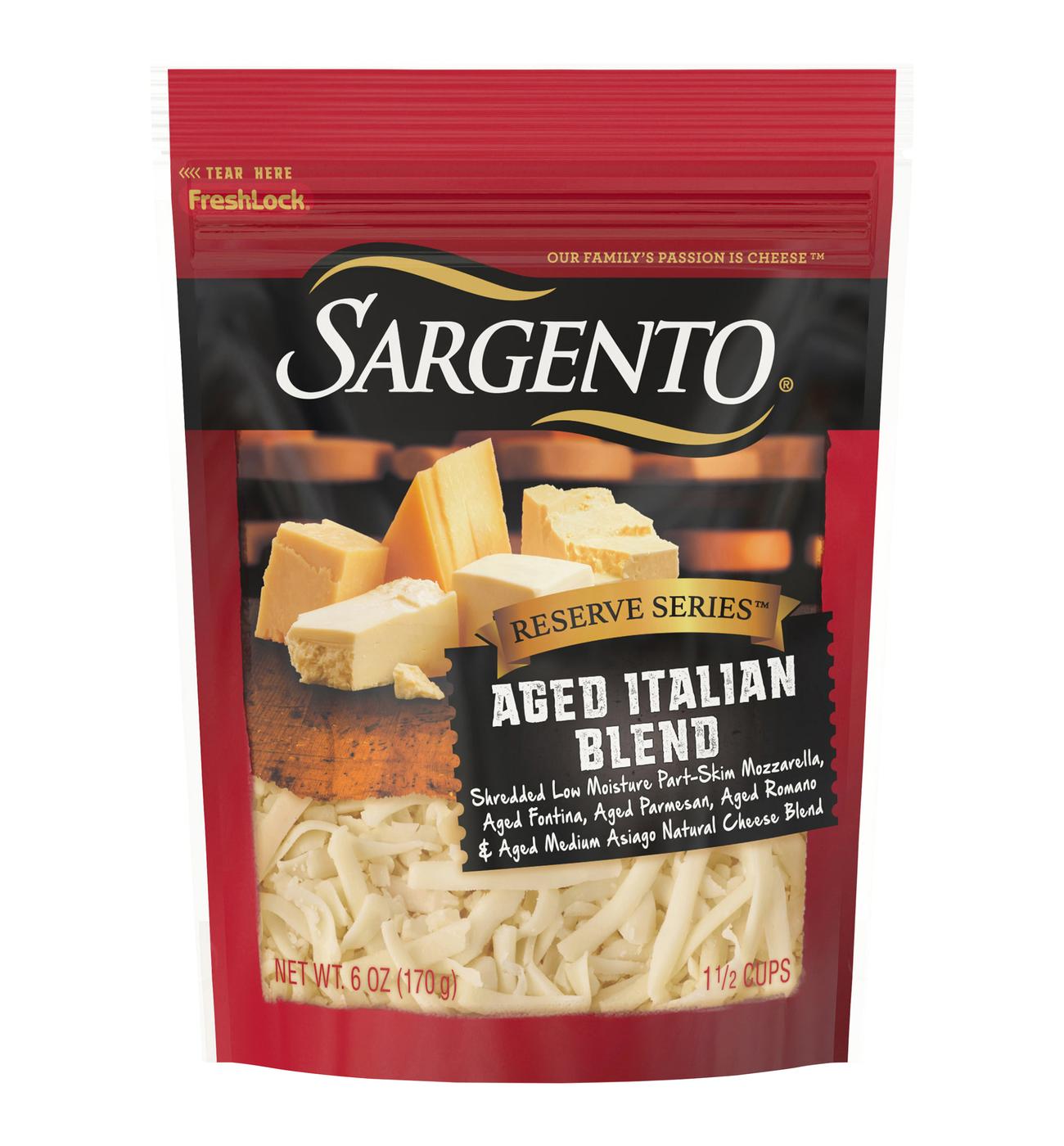 SARGENTO Reserve Series 14 Month Aged Italian Blend Shredded Cheese; image 1 of 2