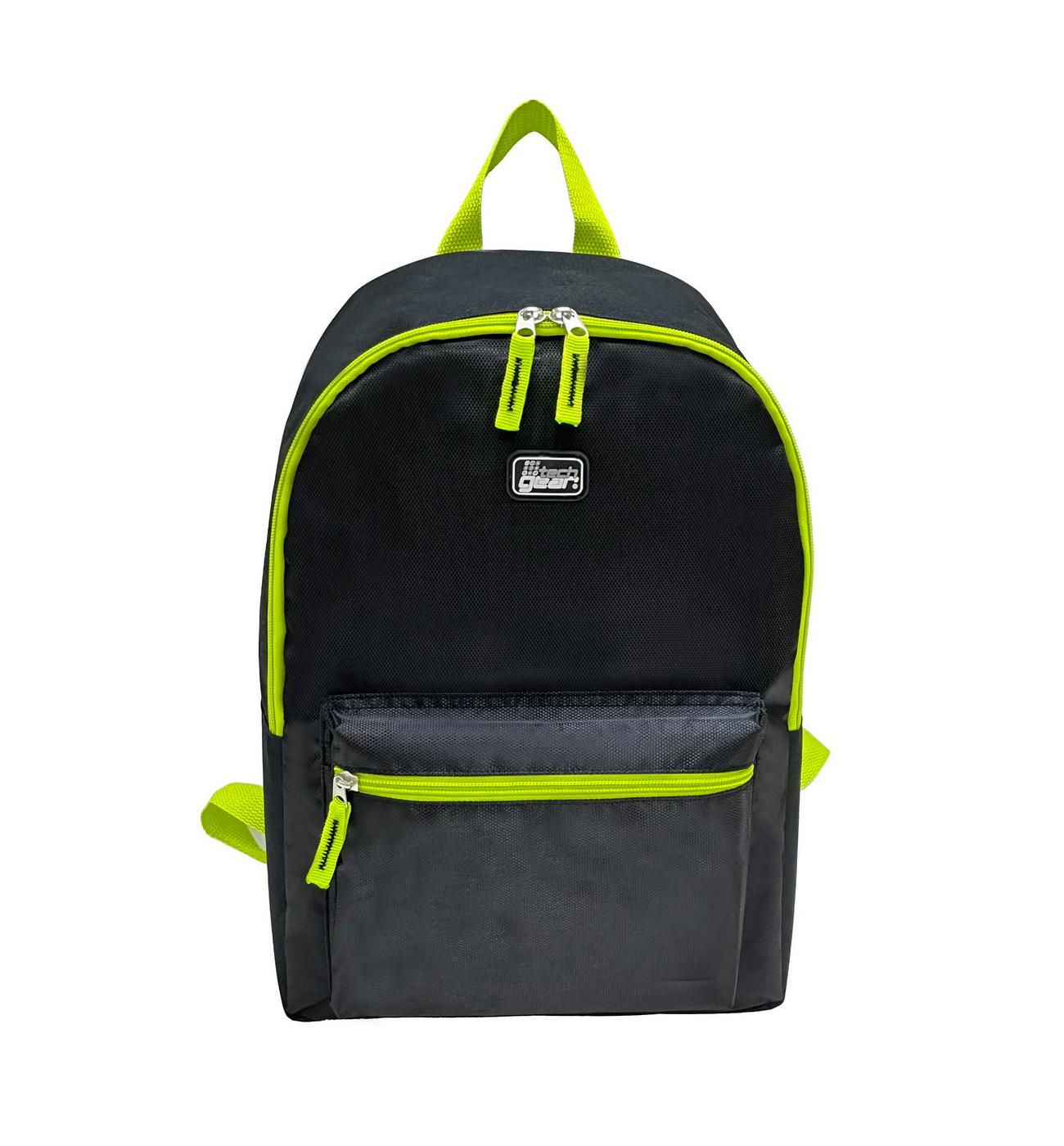 Tech Gear Classic Backpack Black Green Shop Backpacks at H E B