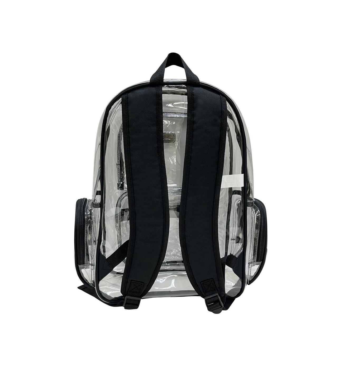 Tech Gear Clear Backpack with Trim - Black; image 3 of 3