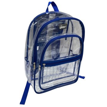 Tech Gear Clear Backpack with Trim - Blue, 16.5"