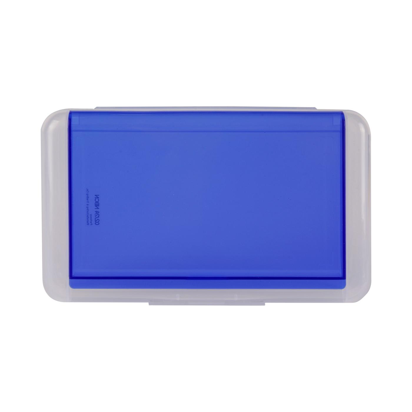 Destination Holiday Dual Compartment Pencil Box - Blue; image 4 of 4