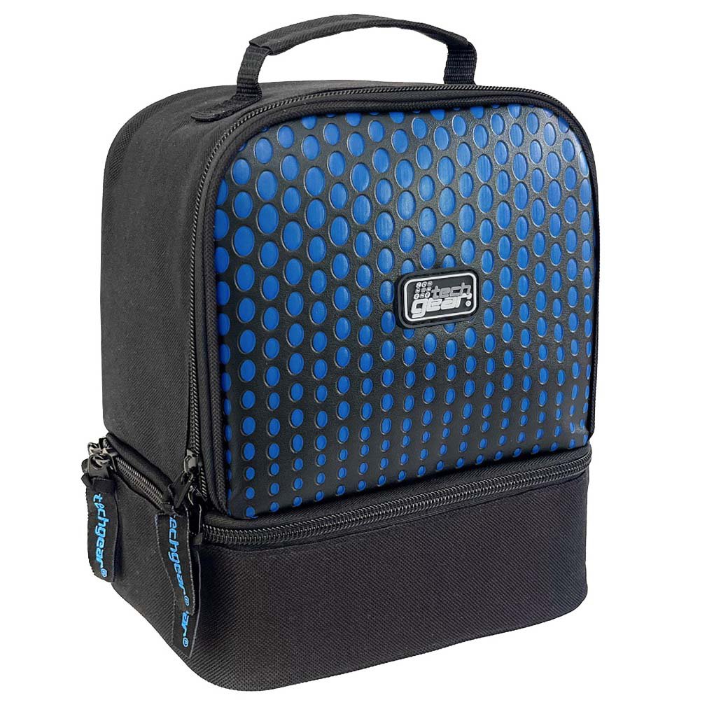 Tech Gear Trax Double Stack Lunchbox Blue & Black Shop Lunch boxes