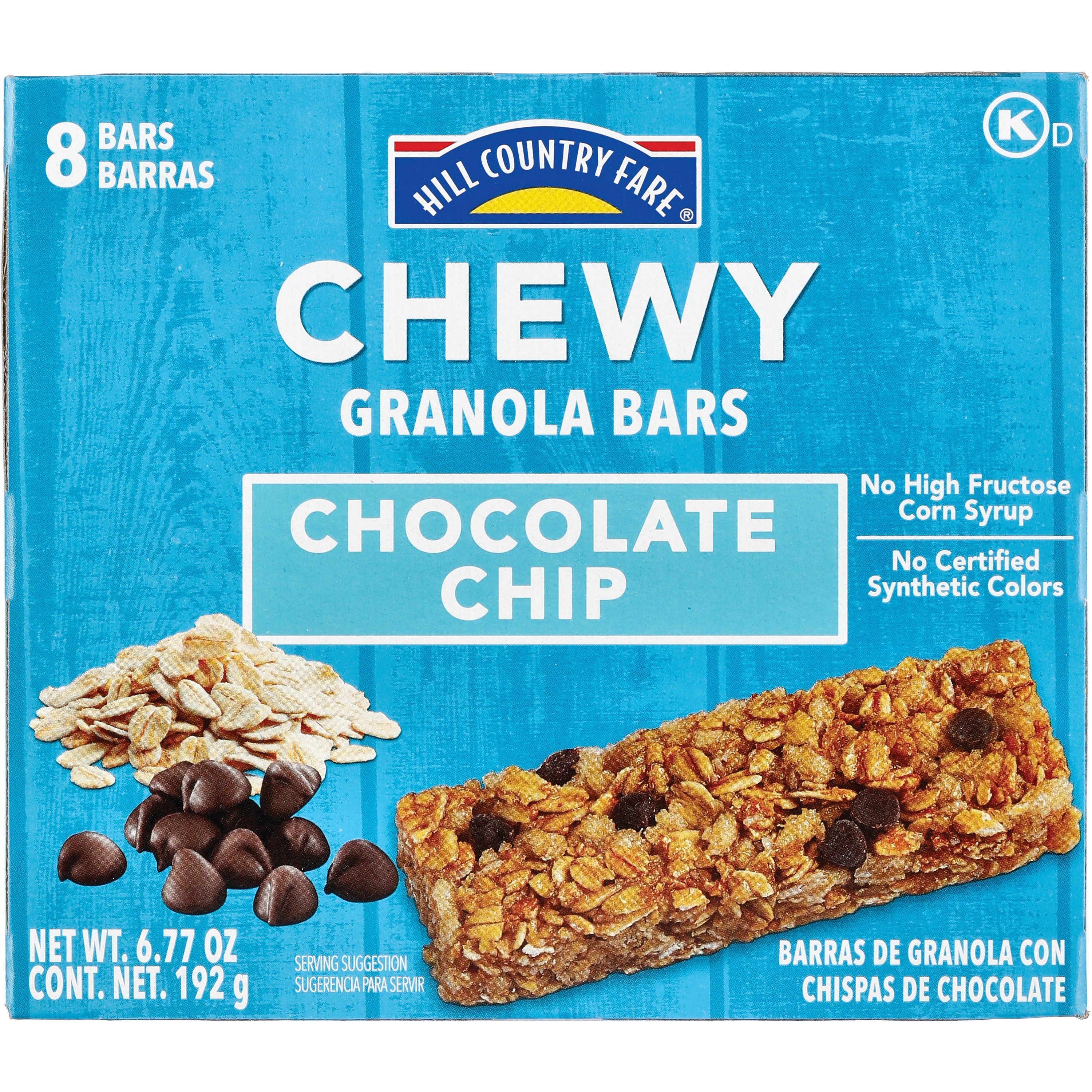 Hill Country Fare Chewy Chocolate Chip Granola Bars, 8 ct | Low