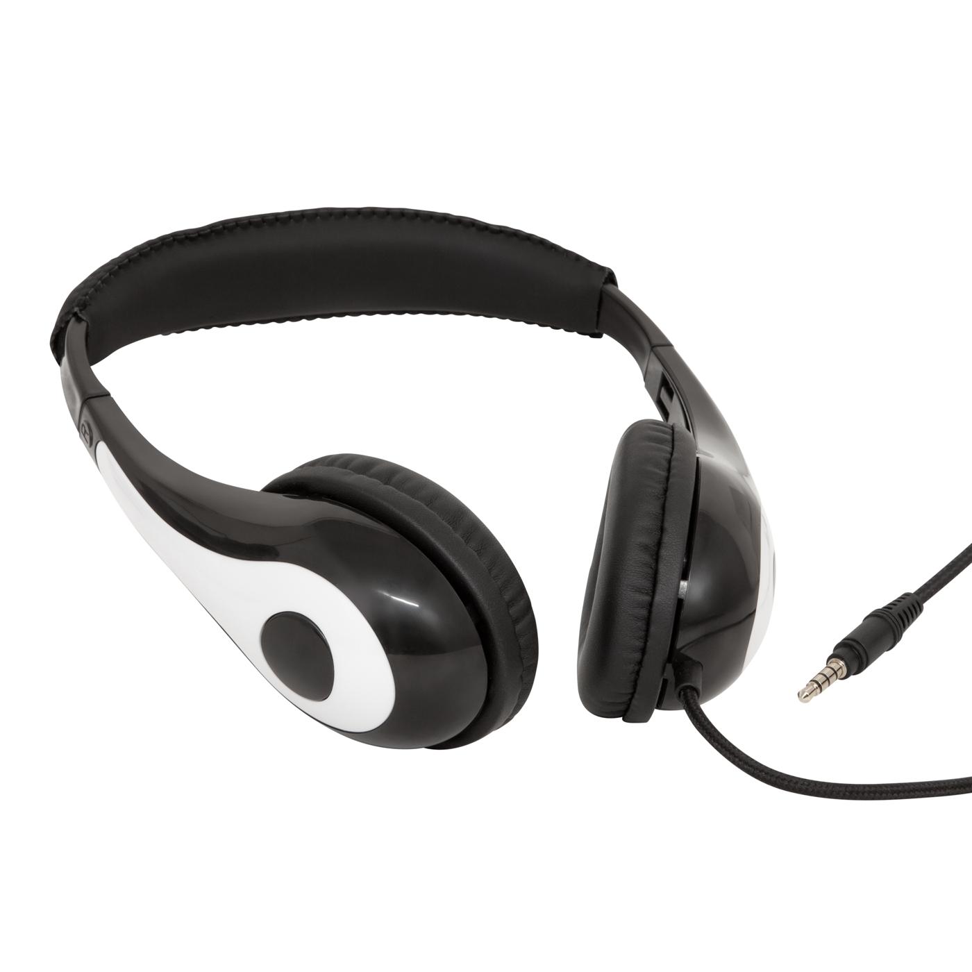 Helix Jam Essentials Kids Wired Headphones - Black & White; image 2 of 2