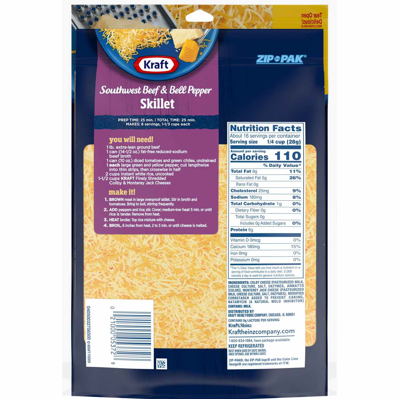 Kraft Colby & Monterey Jack Finely Shredded Cheese; image 3 of 4