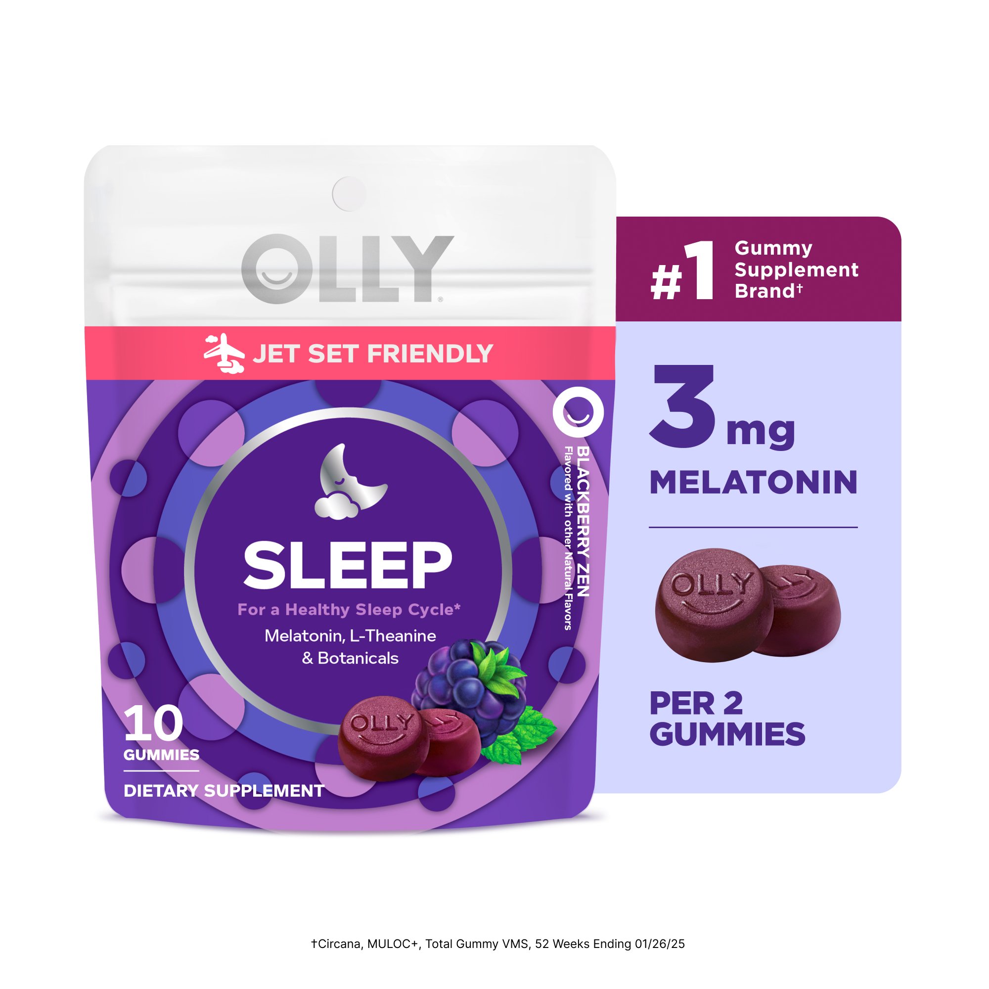 Olly Trial & Travel Sleep Gummies Blackberry Zen Shop Pain