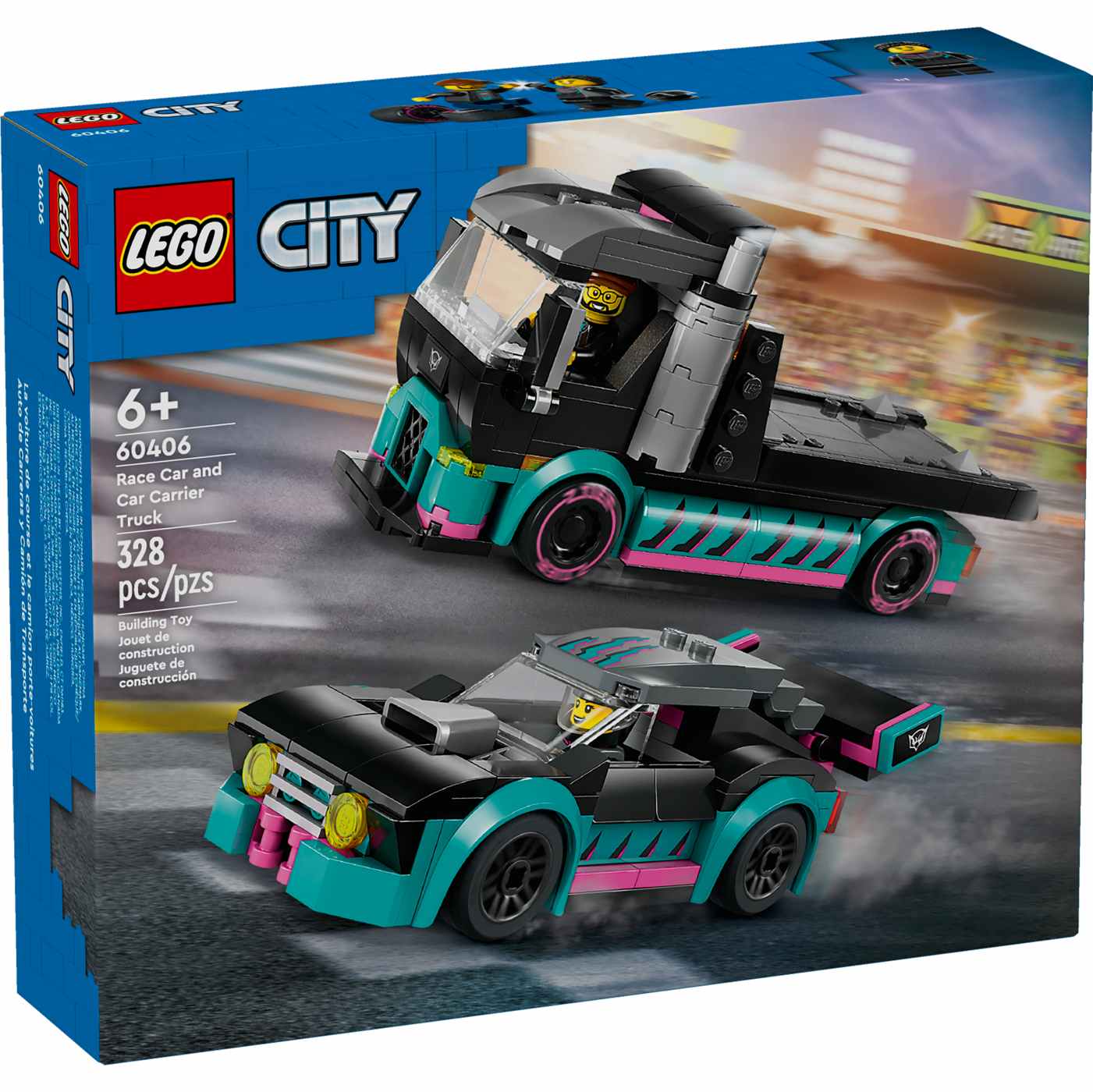 LEGO City Race Car & Car Carrier Truck Set; image 1 of 2