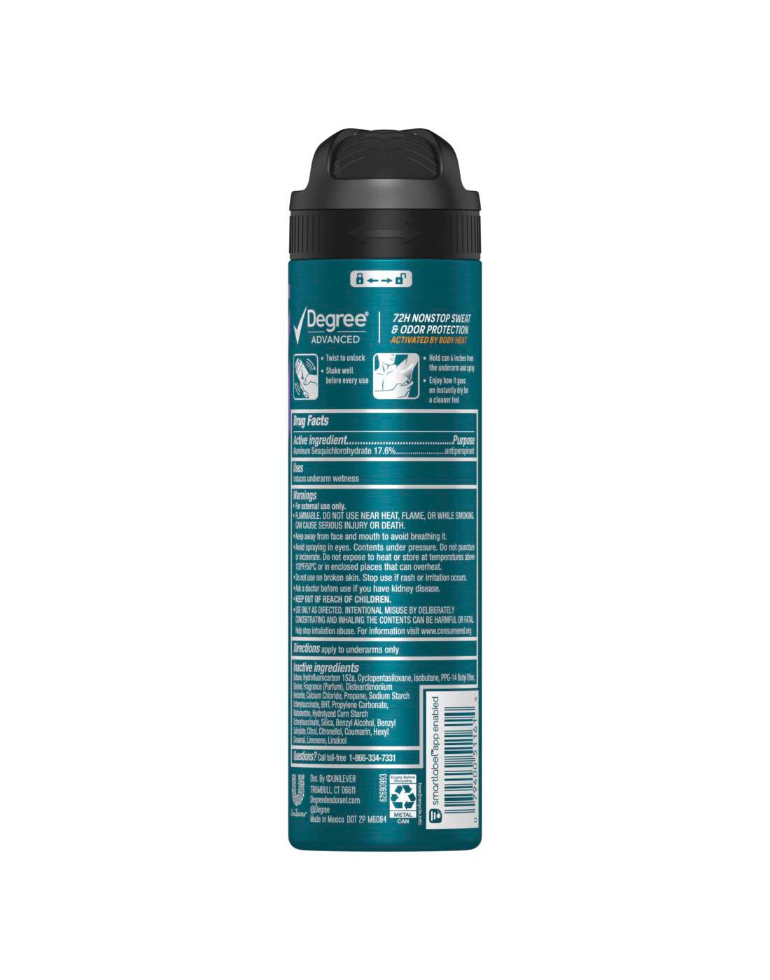 Degree Men Antiperspirant Deodorant Dry Spray - Deep Cedar & Lavender; image 2 of 2