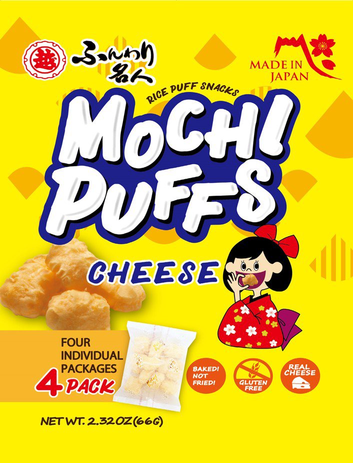 mochi Echigo Seika Cheese Mochi Puffs, 4 ct | Central Market