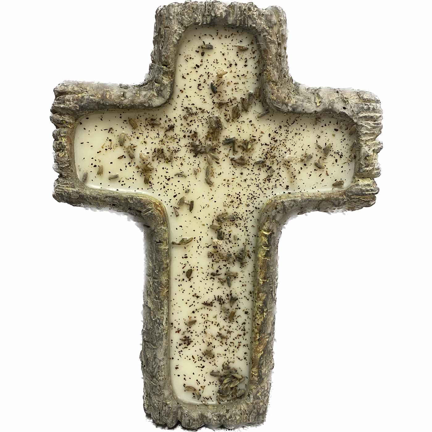 Texas Proud Rustic Swank Lavender Scented Small Cross Candle; image 1 of 3