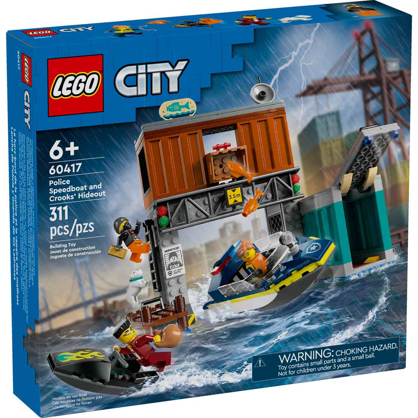 LEGO City Police Speedboat & Crooks' Hideout Set; image 2 of 2