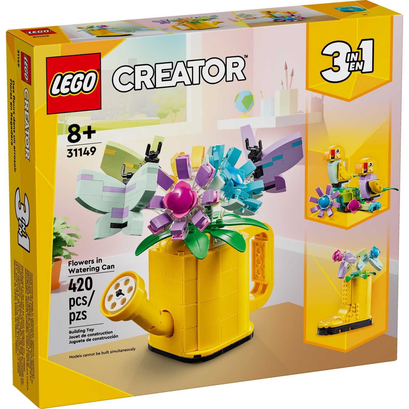LEGO Creator 3-in-1 Flowers in Watering Can Set; image 1 of 2