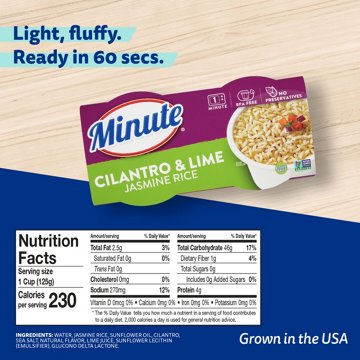 Minute Ready to Serve Cilantro Lime Jasmine Rice, 2 ct
