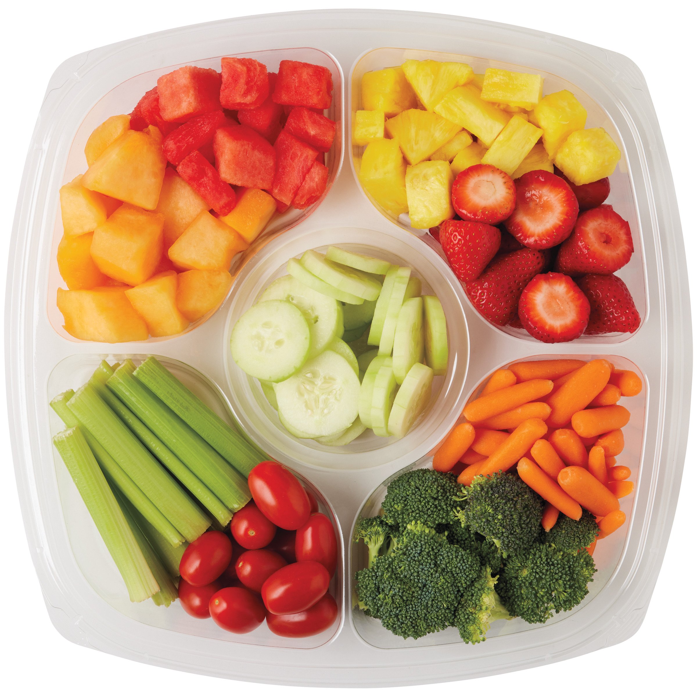 H-E-B Jumbo Fresh Fruit & Veggie Party Tray - Shop Standard Party Trays ...