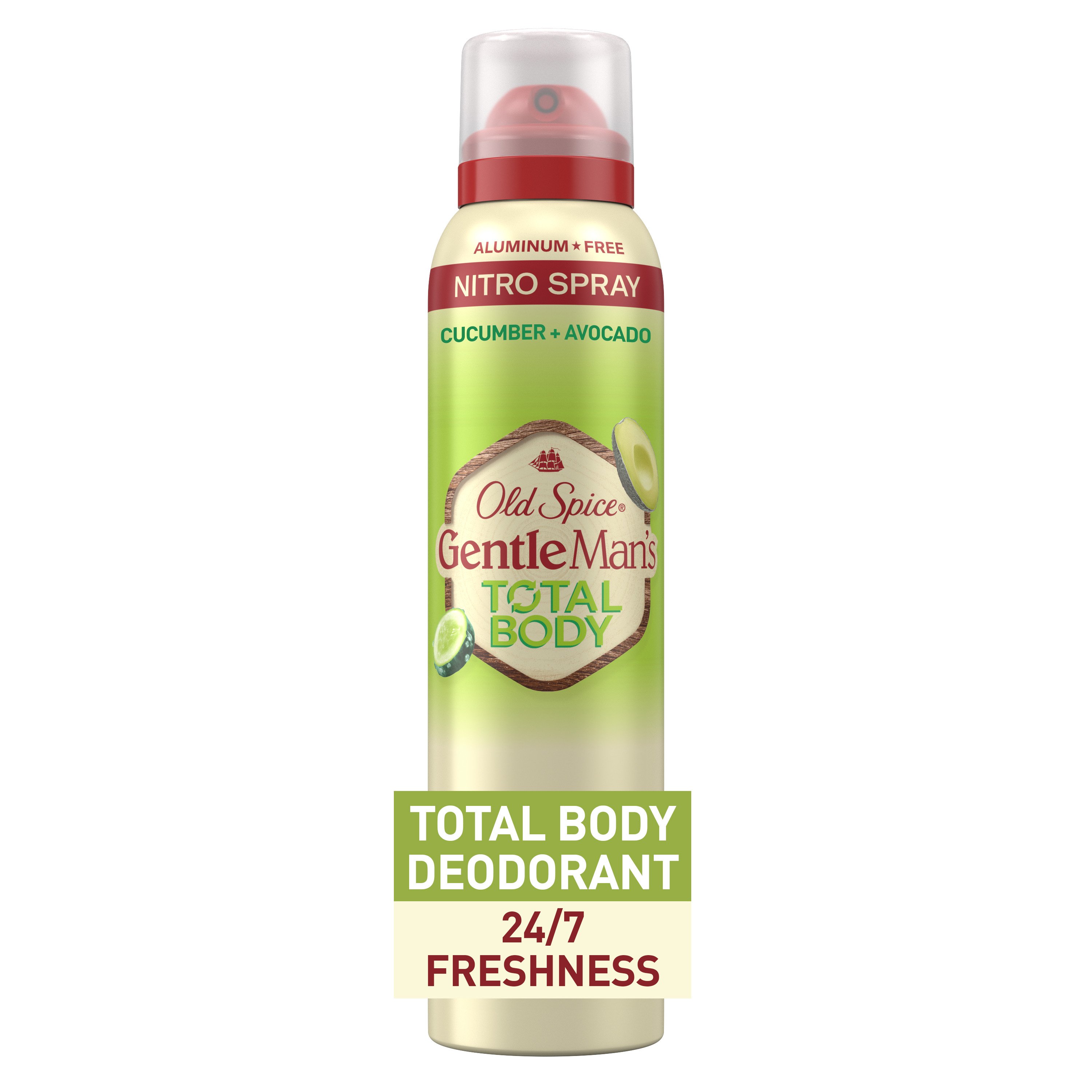 Old Spice Gentle Man's Aluminum Free Total Body Deodorant Cucumber