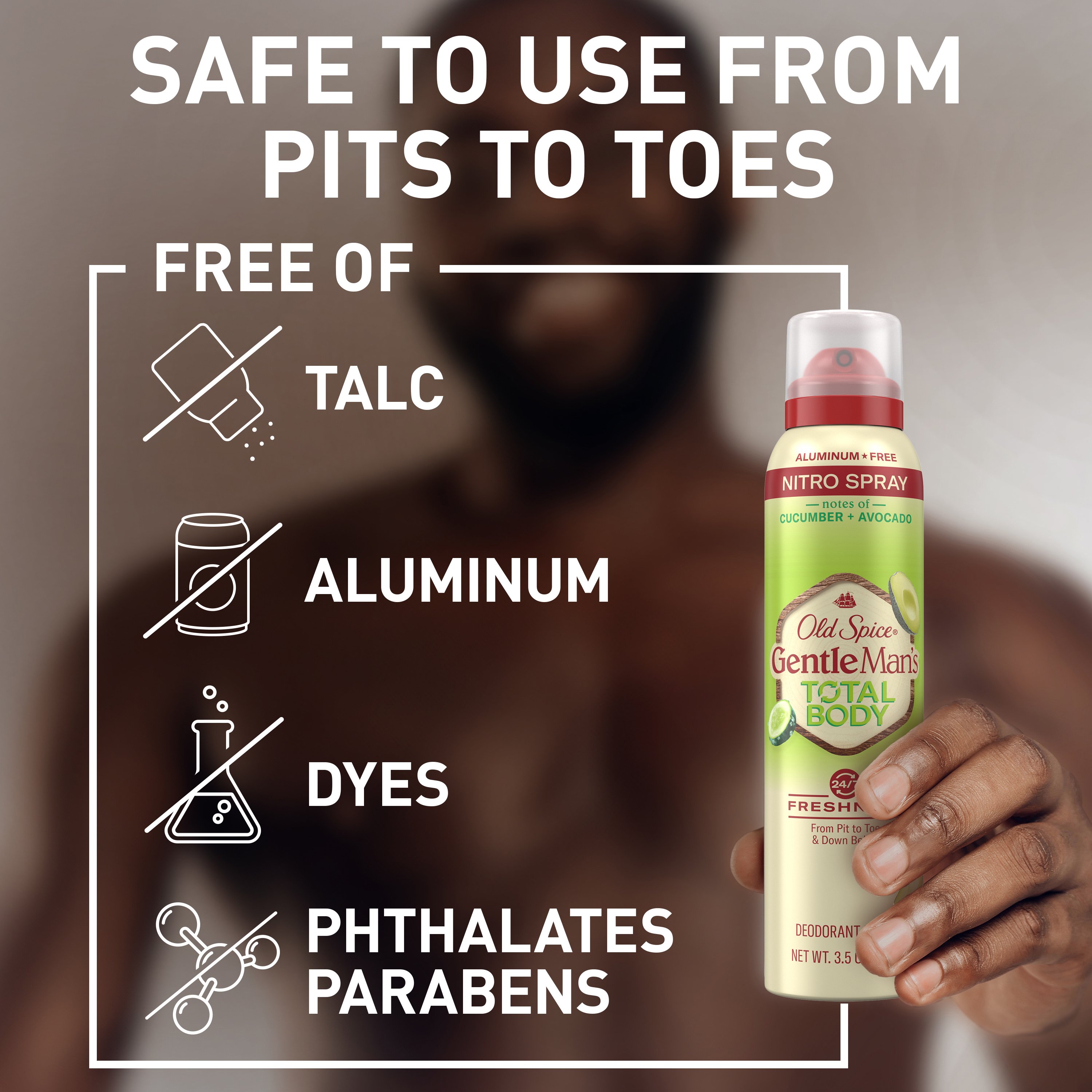Old Spice Gentleman's Total Body Deodorant Spray - Cucumber +