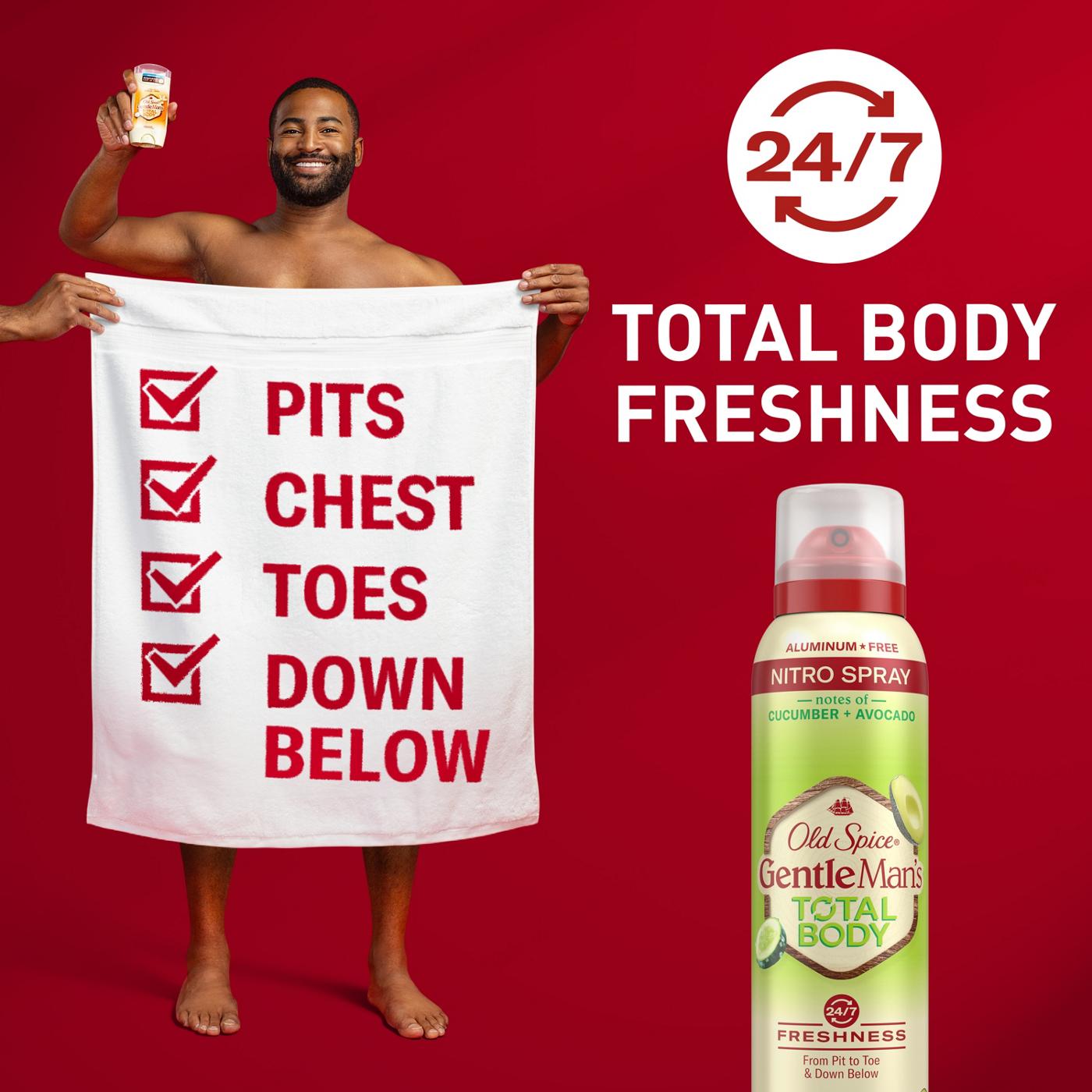 Old Spice Gentleman's Total Body Deodorant Spray - Cucumber + Avocado; image 7 of 10