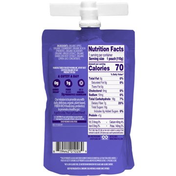 Gutzy Organic Prebiotic Snack - Apple Strawberry & Blueberry , 3.9 oz