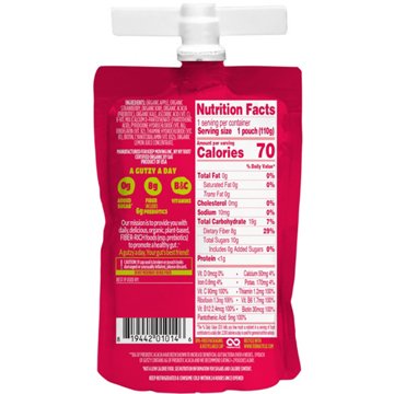 Gutzy Organic Prebiotic Snack - Apple Strawberry Kiwi & Kale, 3.9 oz