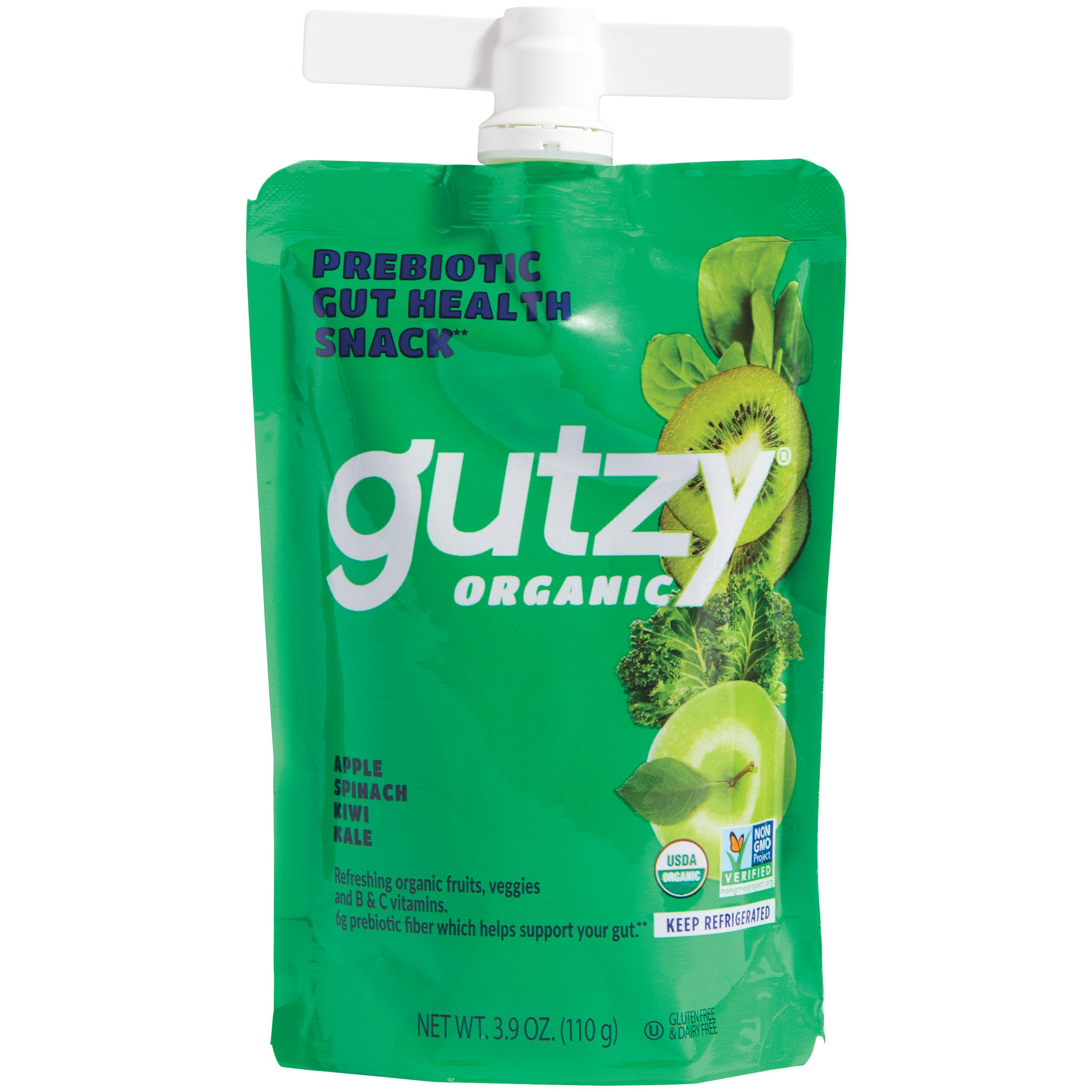 Gutzy Organic Apple Spinach Kiwi & Kale Gut Health Botanical Snack Shop Snack trays at HEB