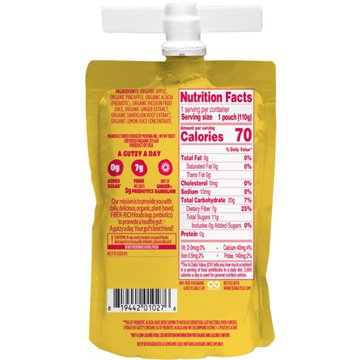 Gutzy Organic Prebiotic Snack - Apple Pineapple & Passion Fruit, 3.9 oz