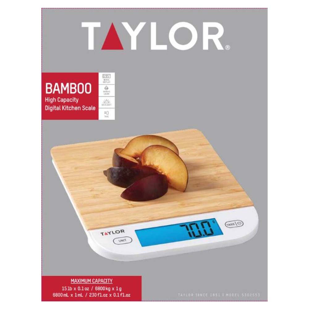 Taylor Bamboo Digital Kitchen Scale - Shop Utensils & gadgets at H-E-B