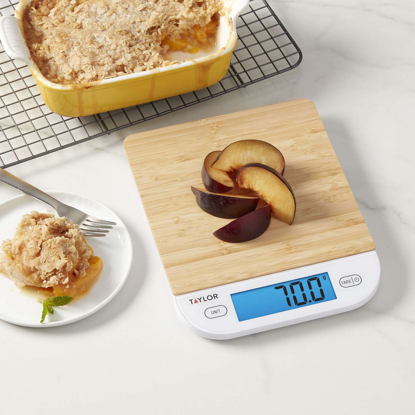 Taylor Bamboo Digital Kitchen Scale; image 2 of 3