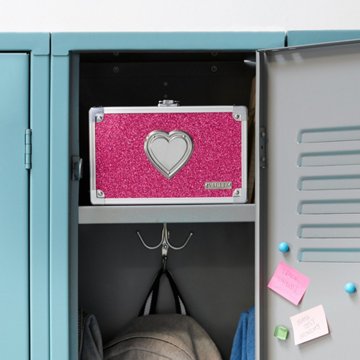 Vaultz Locking Pencil Box - Pink Bling