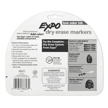 EXPO Fine Tip Dry Erase Markers - Assorted Ink