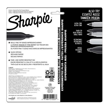 Sharpie Glam Pop Fine Point Permanent Markers - Assorted Ink, 12 pk