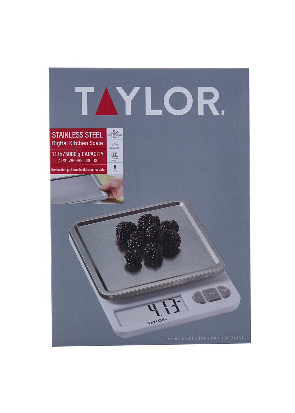 Taylor Stainless Steel Digital Kitchen Scale; image 1 of 3