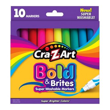 Cra-Z-Art Bold & Brites Super Washable Markers, 10 pk