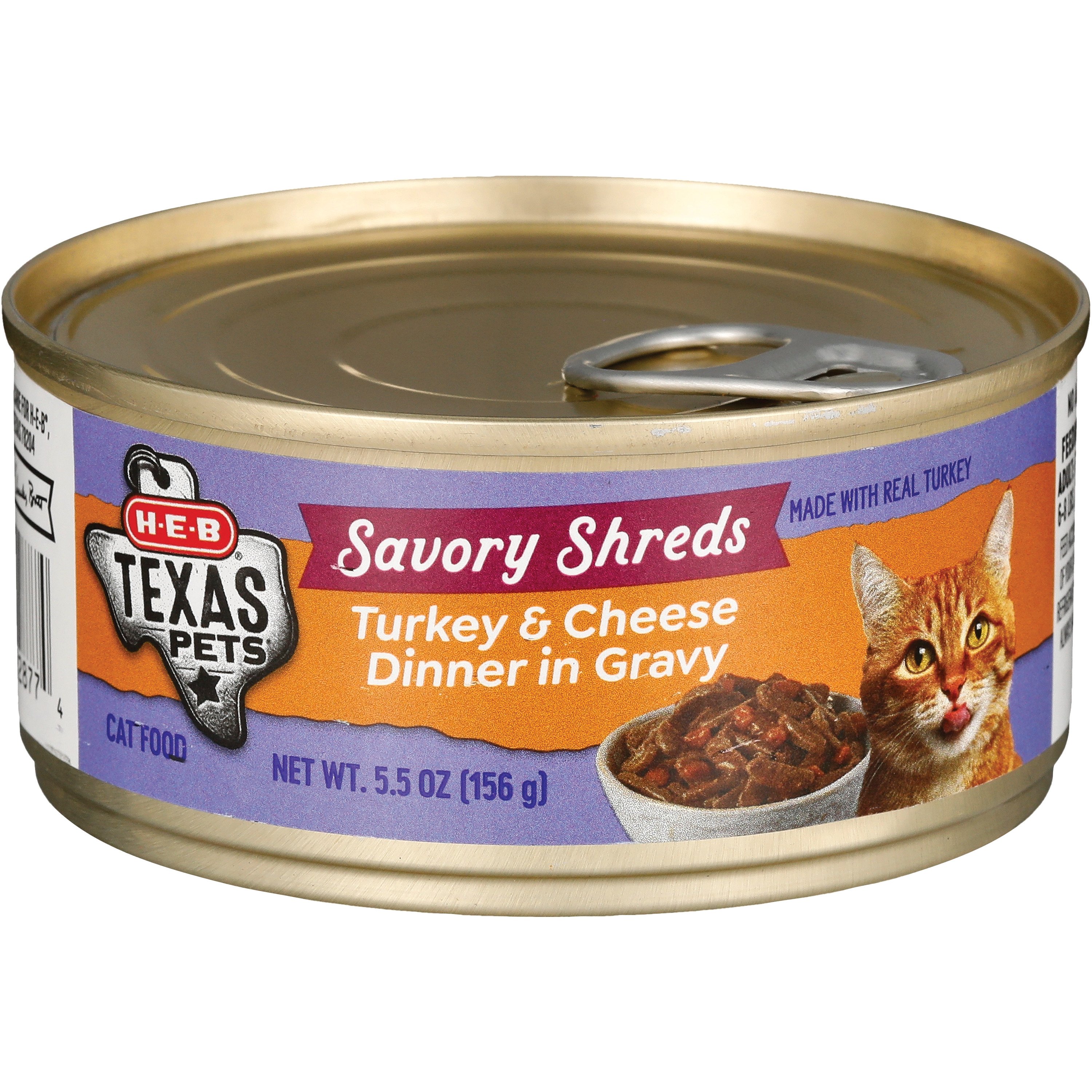 H-E-B Texas Pets Savory Shreds Wet Cat Food  Turkey & Cheese - Shop Food  at H-E-B