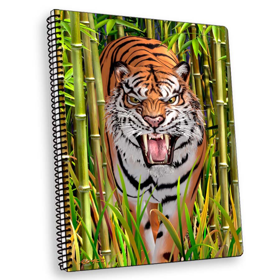 Artgame Tiger Trouble 3D College Ruled Spiral Notebook - Shop Notebooks ...