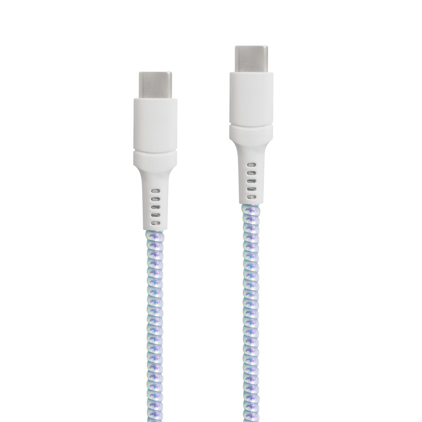 Helix PrismCharge USB-C Iridescent Charge Cable - White; image 2 of 2
