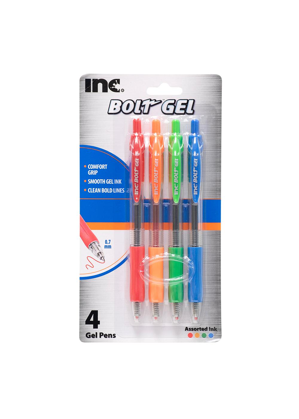 Inc Bolt 0.7mm Retractable Gel Pens - Assorted Ink; image 1 of 3