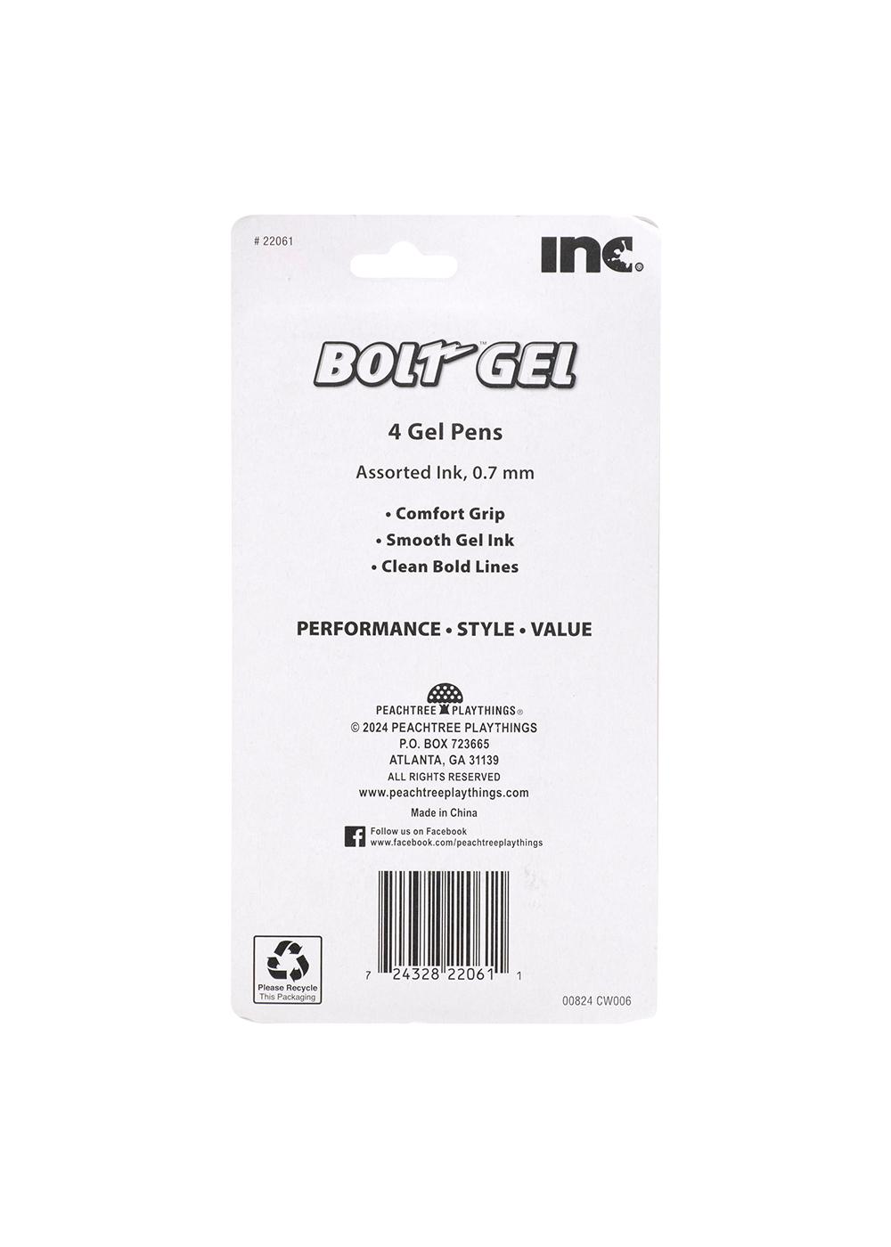 Inc Bolt 0.7mm Retractable Gel Pens - Assorted Ink; image 2 of 3