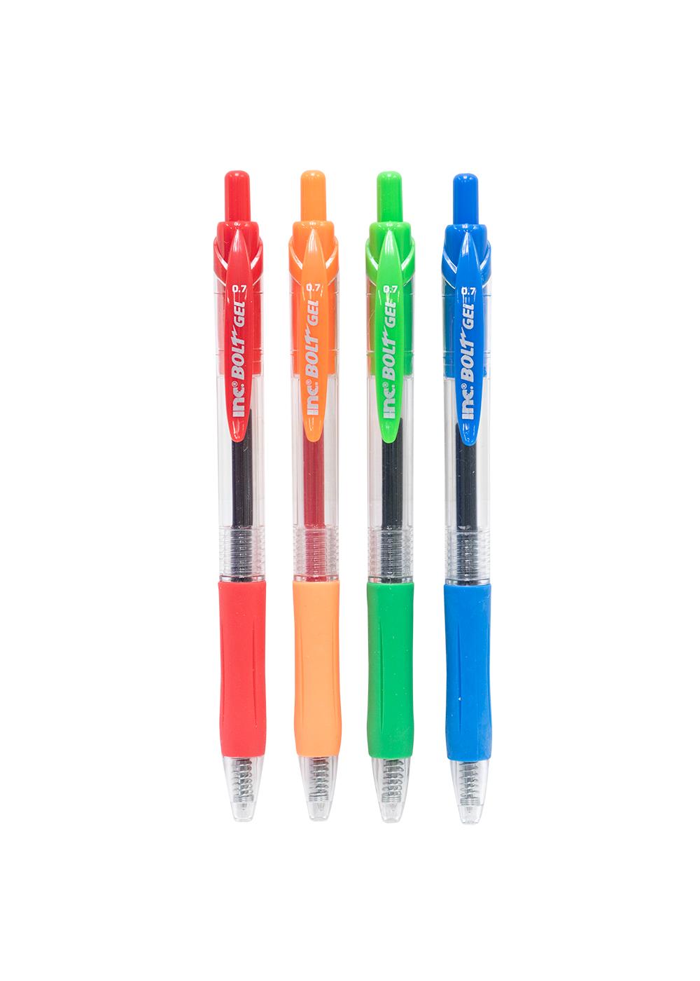 Inc Bolt 0.7mm Retractable Gel Pens - Assorted Ink; image 3 of 3