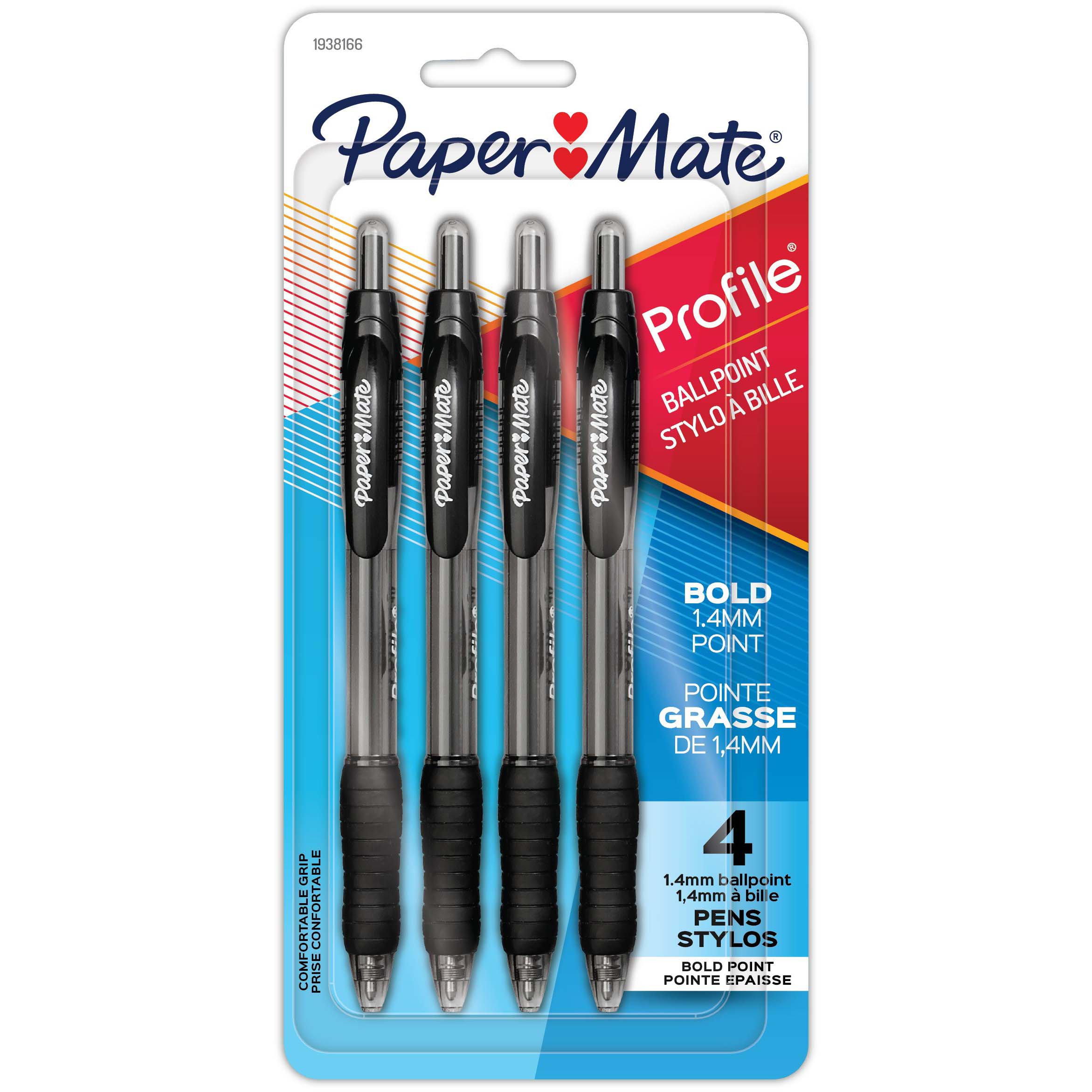 Paper Mate Profile 1.4mm Ballpoint Pens - Black Ink - Shop Pens at H-E-B